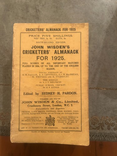 1925 wisden paperback - 1925,